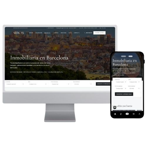 Web de SERCAS, inmobiliaria en Horta-Guinardó y Nou Barris