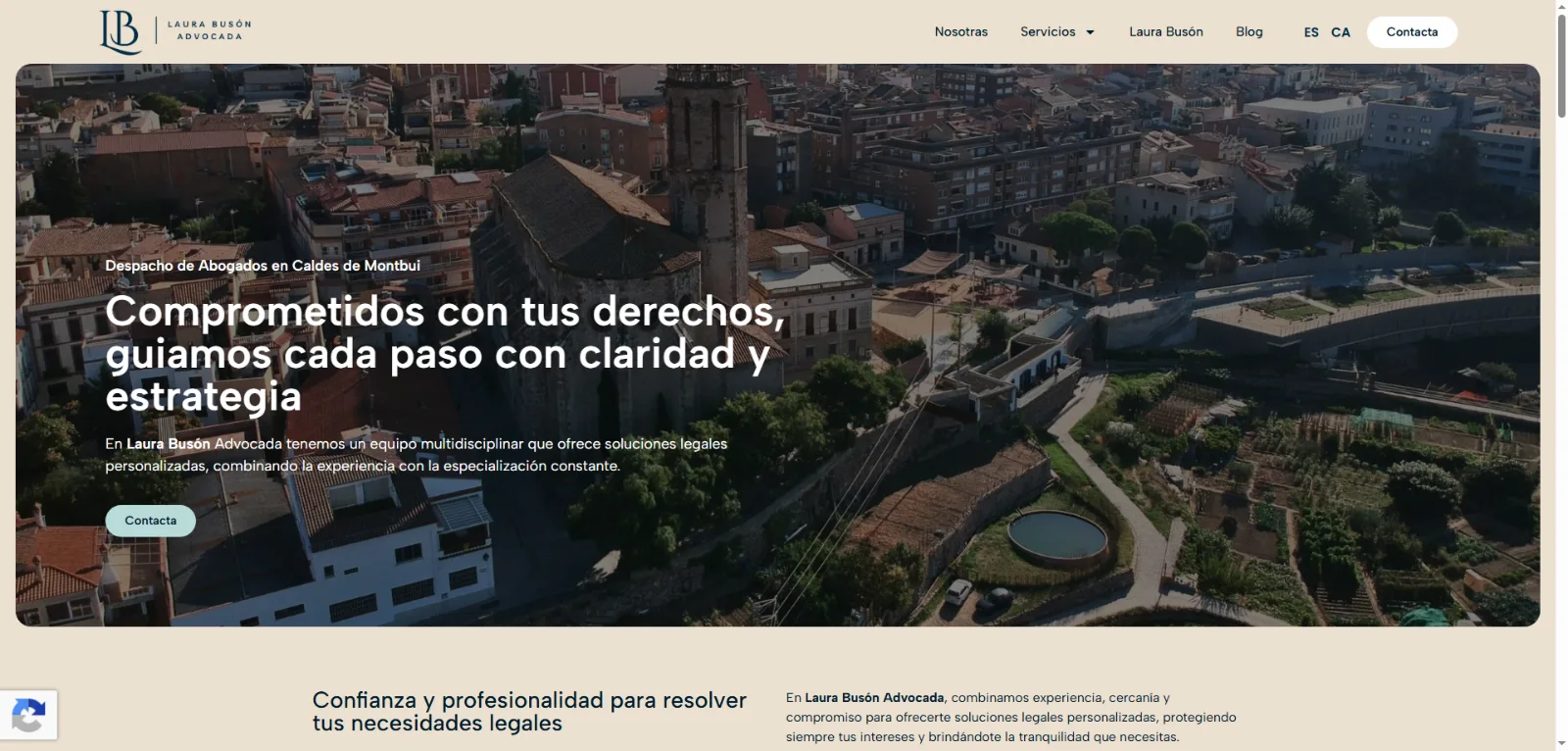 Web de Laura Busón Advocada diseñada por Albert Martínez