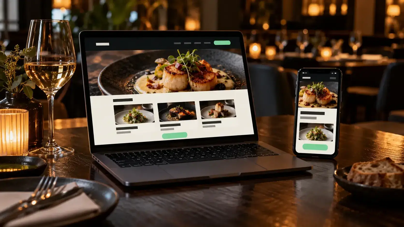 Diseño web para restaurantes con carta y reservas